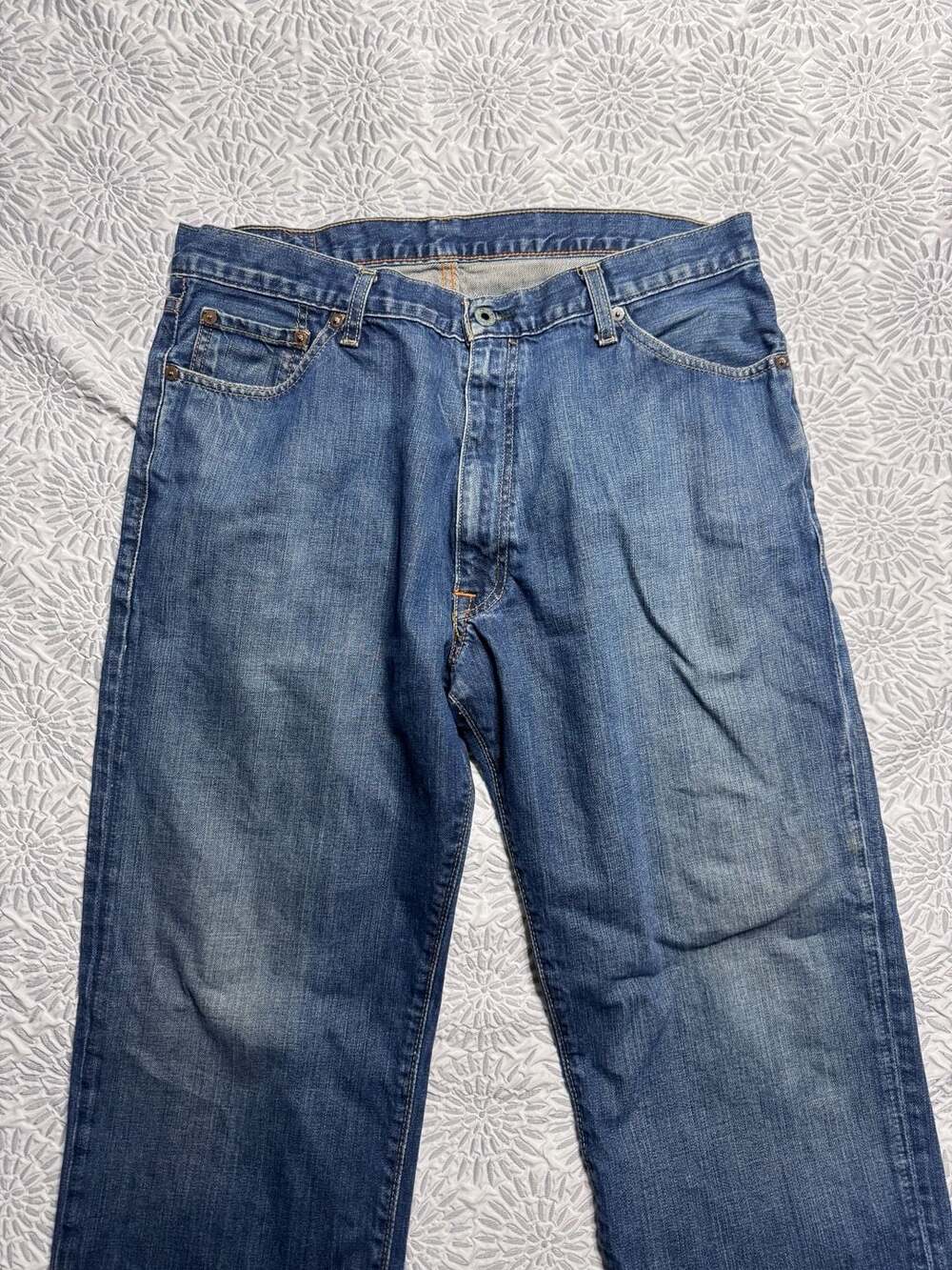 Polo Ralph Lauren Hayden Relaxed Fit Straight Leg Denim Jeans 36x24 altered